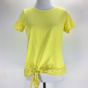 J. Crew Yellow Side-Tie T-Shirt